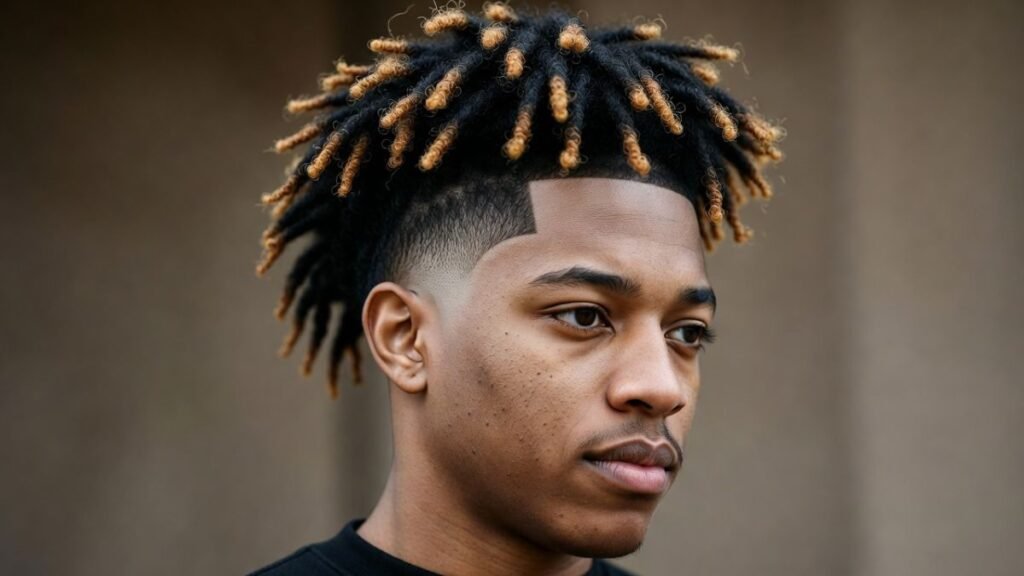 High Top Dreads with Blonde Accents