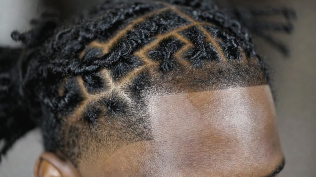 Interlocked Dreads with Tight Fade
