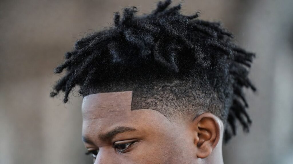 Thin High Top Dreads with Fade